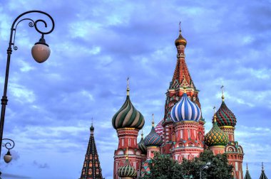 MOSCOW, RUSSIA - AUGUST 2018: Historical center in cloudy weather