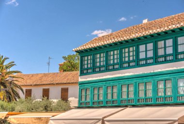 ALMAGRO, SPAIN - JUNE 2019: Historical center in sunny weather