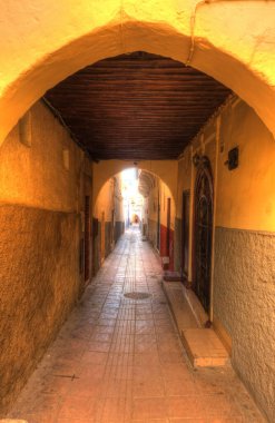 Rabat, Morocco - January 2015 : Historical center in wintertime
