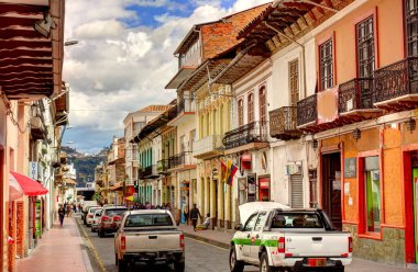 CUENCA, ECUADOR - April 2018: Historical landmarks view, HDR image