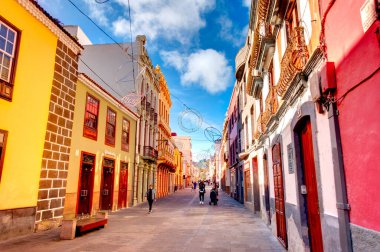 Santa Cruz de la Palma, Spain - March 2020 : Historical center in cloudy weather