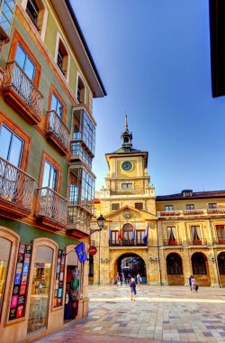 OVIEDO, SPAIN - JULY 2018 : Historical center in sunny weather
