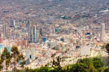 Bogota, Colombia - April 2019 : Cityscape in cloudy weather