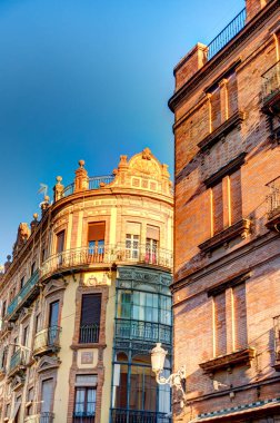 Sevilla, Spain - January 2019 : Historical center in sunny weather
