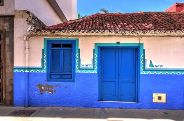 Santa Cruz de la Palma, Spain - March 2020 : Historical center in cloudy weather