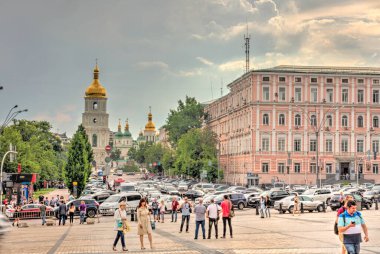 Kiev, Ukraine - June 2019 : Historical center in summer time