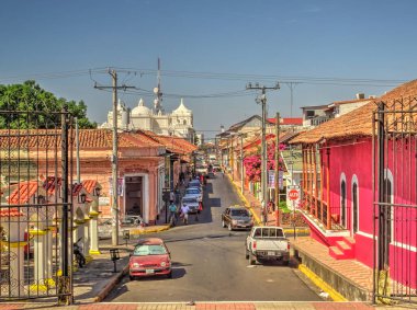 LEON, NICARAGUA - January 2016: Historical center view, HDR Image