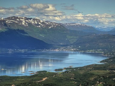 beautiful view of the landscape of Narvik, Arctic Norway