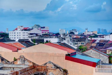 Penang, Malaysia - March 2019 : Historical center in springtime