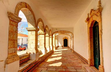 NAZARE, PORTUGAL - APRIL 2018 : Seaside resort Nazare in sunny weather