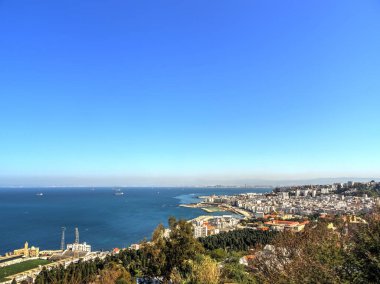 Algiers, Algeria - March 2020 : Colonial architecture in sunny weather, HDR Image