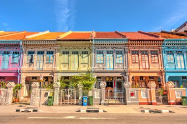 Singapore - March 2019 : Historical buildings in Joo Chiat Road