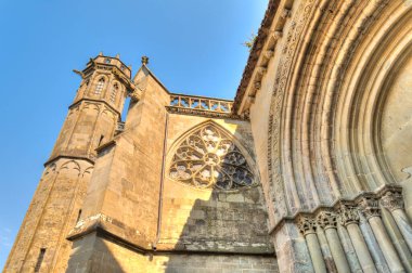 FOIX, FRANCE - AUGUST 2019: Historical center in summertime, HDR image
