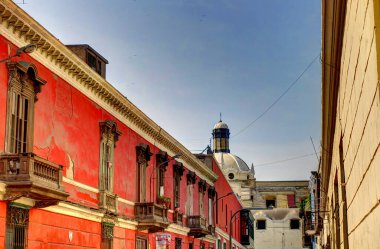 LIMA, PERU - APRIL 2018: Historical center in sunny weather