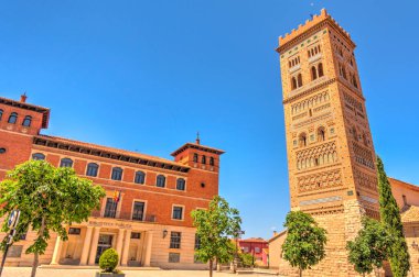 Teruel, Spain - June 2019 : Historical center in sunny weather