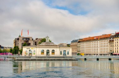 GENEVA, SWITZERLAND - AUGUST 2019: Historical center in summertime, HDR image