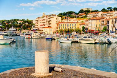 Cassis, France - August 2019 : Picturesque harbour in summertime