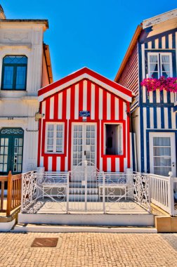 Aveiro, Portugal - July 2019 : Costa Nova Beach in summertime