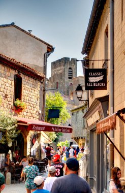 FOIX, FRANCE - AUGUST 2019: Historical center in summertime, HDR image