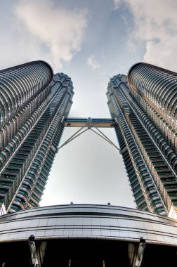Kuala Lumpur, Malaysia - March 2019 ; Petronas Towers in KLCC, HDR image
