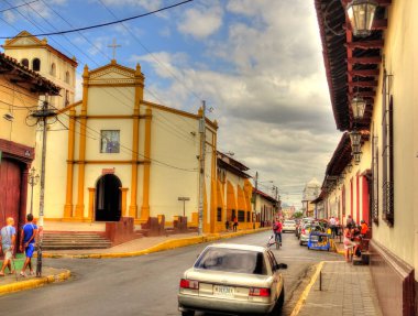 LEON, NICARAGUA - January 2016: Historical center view, HDR Image