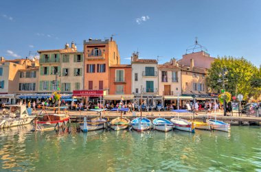 Cassis, France - August 2019 : Picturesque harbour in summertime