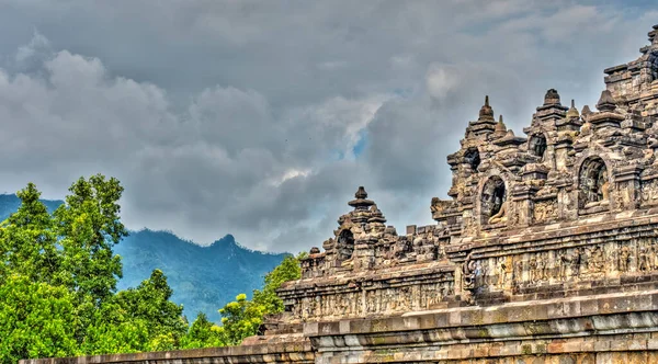 インドネシアのジャワ島ボロブドゥール寺院 — ストック写真