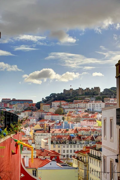 Lisbon Portugal April 2018 Historical Center View Hdr Image — стокове фото