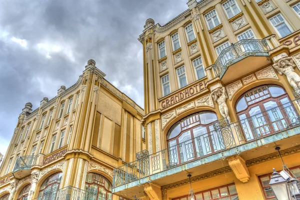 Pecs Hungary March 2017 Historical Center Cloudy Weather Hdr — Stock Fotó