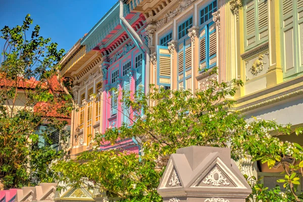 Singapore March 2019 Historical Buildings Joo Chiat Road — Foto Stock