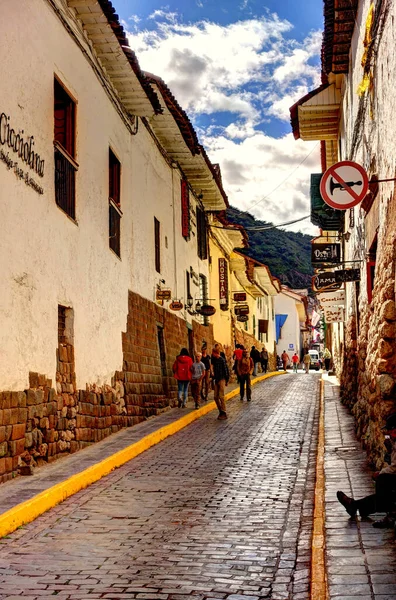 Cusco Peru Апрель 2018 Исторический Центр Солнечную Погоду — стоковое фото