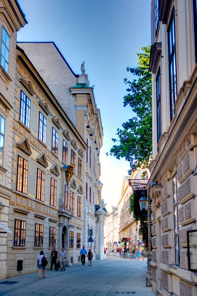 Vienna, Austria - July 2019 : Historical center in sunny weather
