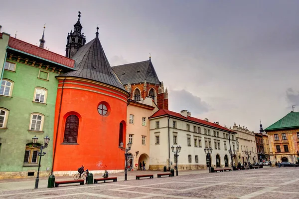 Krakow Poland August 2021 Old Town Cloudy Weather — 图库照片