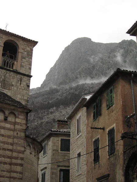 Kotor Coastal Town Montenegro Located Secluded Part Bay Kotor — Stockfoto