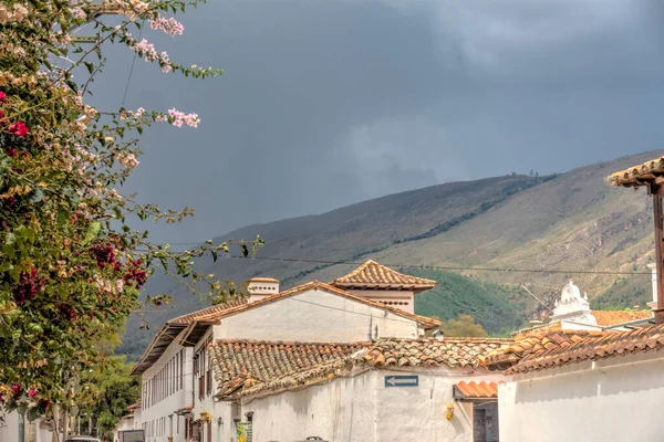 Villa Leyva Colombia May 2019 Picturesque Colonial Village Cloudy Weather —  Fotos de Stock