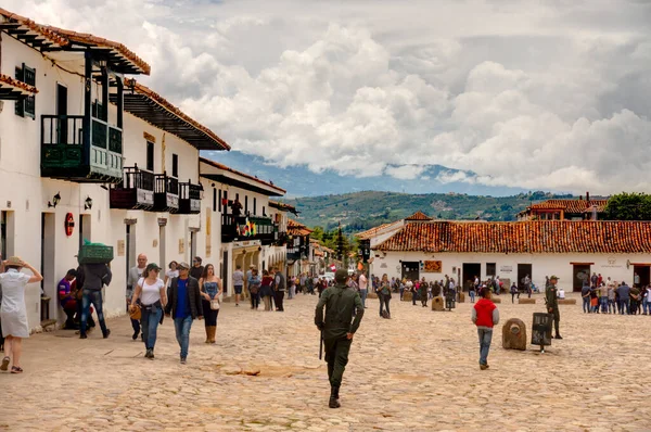 Villa Leyva Colombia May 2019 Picturesque Colonial Village Cloudy Weather —  Fotos de Stock