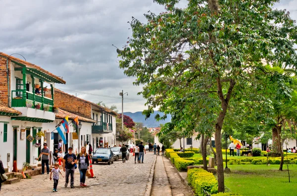 Villa Leyva Κολομβία Απρίλιος 2019 Ιστορικό Κέντρο Συννεφιά — Φωτογραφία Αρχείου