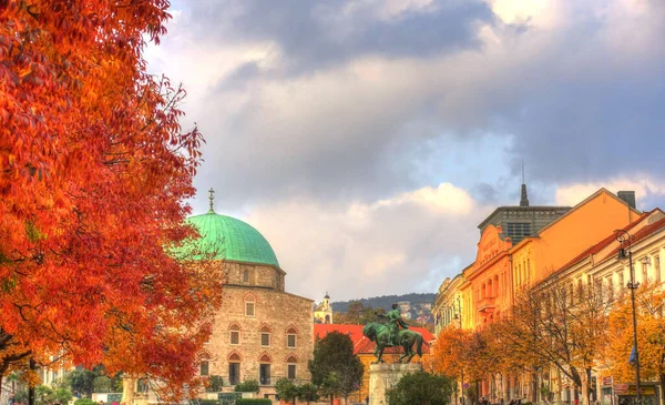 Pecs Hungary March 2017 Historical Center Cloudy Weather Hdr — Stock Photo, Image