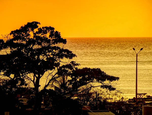 Západ Slunce Nad Mořem Santa Martě Kolumbie — Stock fotografie