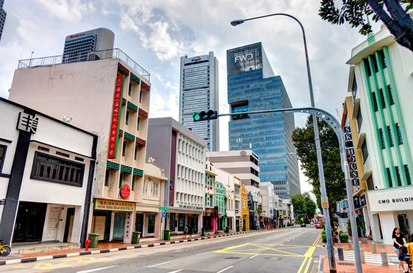 Singapore March 2019 City Center Cloudy Weather — Stock Fotó