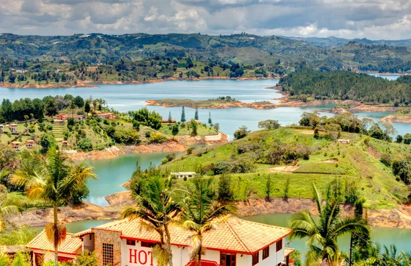 Penol Colombia April 2019 Lake Geological Formations Sunny Weather — Zdjęcie stockowe