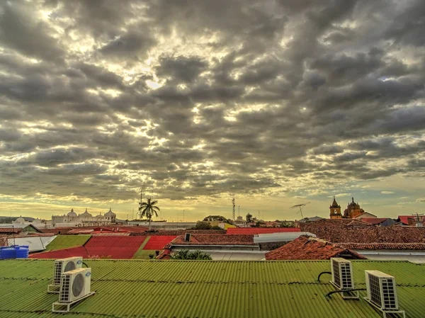 Leon Nicaragua January 2016 Historical Center View Hdr Image — Stok fotoğraf