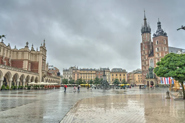 Krakow Poland August 2021 Old Town Cloudy Weather — Photo