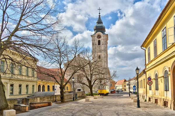 Pecs Hungary March 2017 Historical Center Cloudy Weather Hdr — Stockfoto