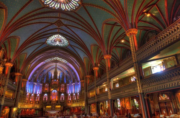 Montreal Canada September 2017 Interior Cathedral Hdr Image — Stockfoto