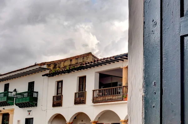 Villa Leyva Colombia April 2019 Historical Center Cloudy Weather — 스톡 사진