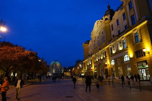 Pecs Hungary March 2017 Historical Center Cloud Weather Hdr — стокове фото