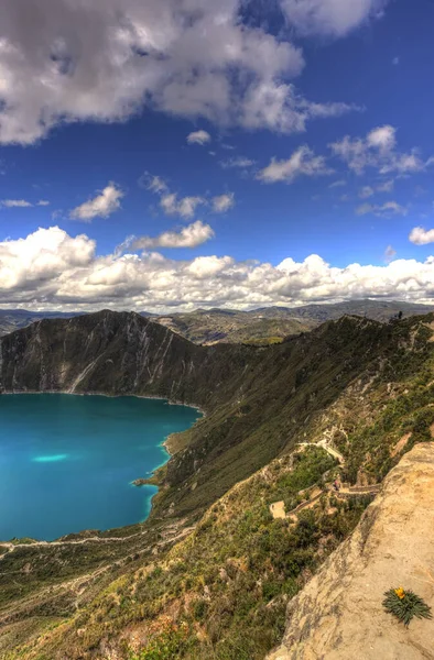 Lago Del Cráter Quilotoa Ecuador — Foto de Stock