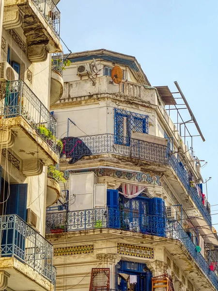 Algiers Algeria March 2020 Colonial Architecture Sunny Weather Hdr Image — Photo