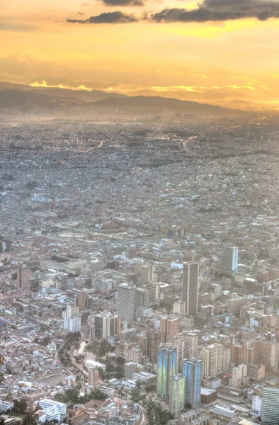 Bogota, Colombia - April 2019 : Cityscape in cloudy weather